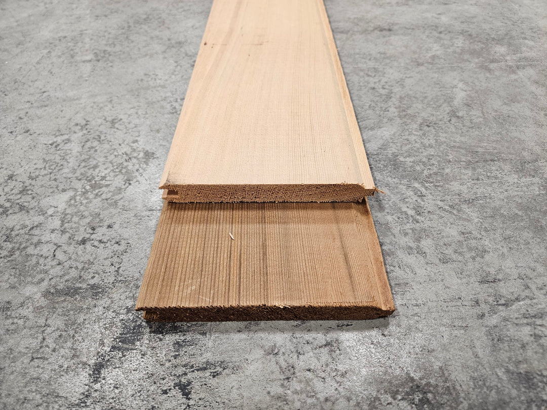 1″x6″ Clear Western Red Cedar T&G V-Joint Boards